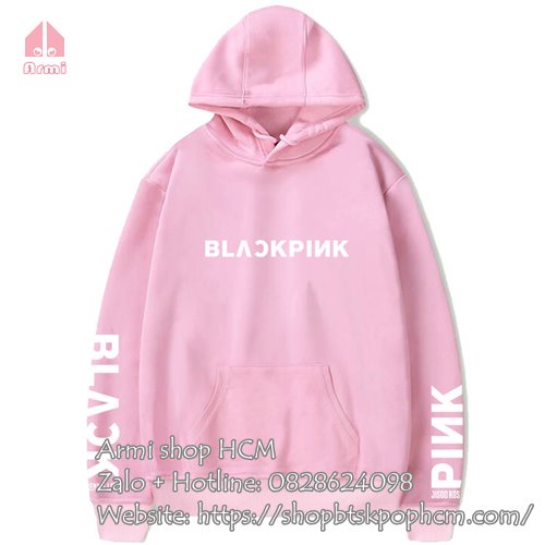 Áo Hoodie Blackpink hồng