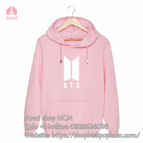 Áo hoodie BTS ARMY Hàn Quốc màu hồng