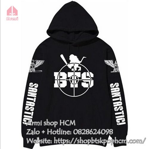 Áo Hoodie BTS mặc Trong Boy In Luv màu đen