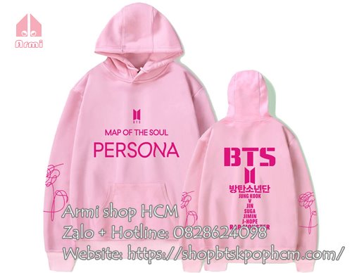 Áo hoodie BTS Persona 2019 màu hồng
