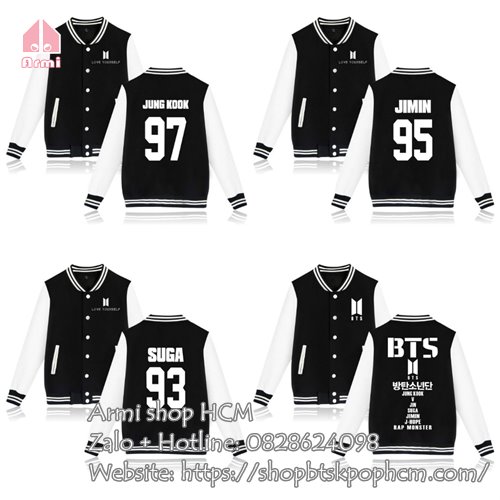 Áo Khoác Bóng Chày BTS