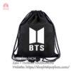 Balo cặp dây rút BTS đen, trắng