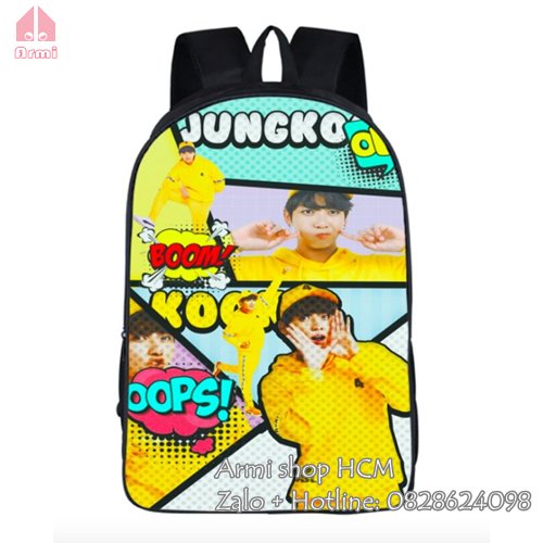 Balo hình Jungkook BTS Boom! vàng