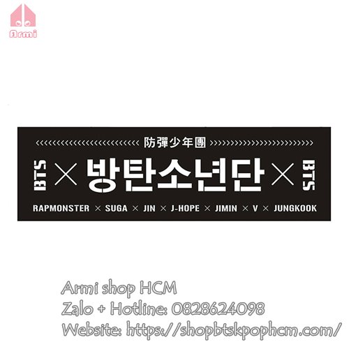 Banner cổ vũ BTS concert cho ARMY đen