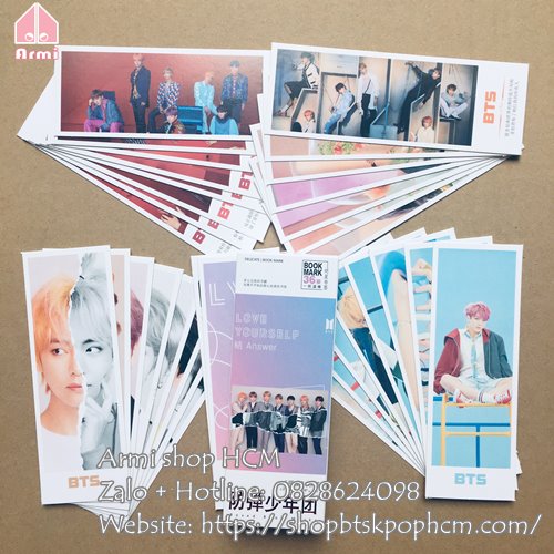 Bookmark BTS - Bộ đánh dấu trang sách hình BTS hộp 36 tấm