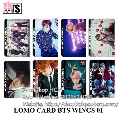 Combo Lomo card BTS Wings 2016 - Hình mini BTS Idol Kpop hộp 30 tấm