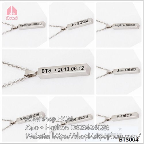 Dây chuyền thỏi BTS