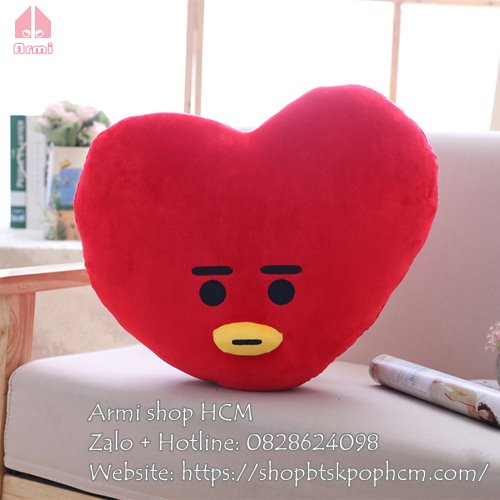 Tata BT21 - Tim Đỏ - Gấu bông V Taehyung BTS