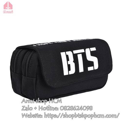 Hộp đựng bút BTS màu đen size lớn