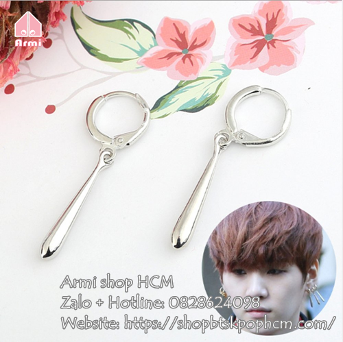 Khuyên/Bông Tai Suga BTS Giọt Nước