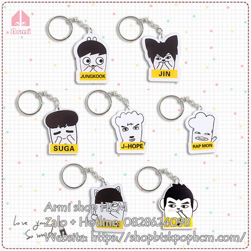 Móc khóa hình BTS đủ loại