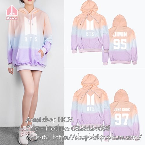 Áo hoodie BTS phối màu